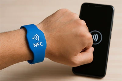 Sut mae breichled NFC yn gweithio?